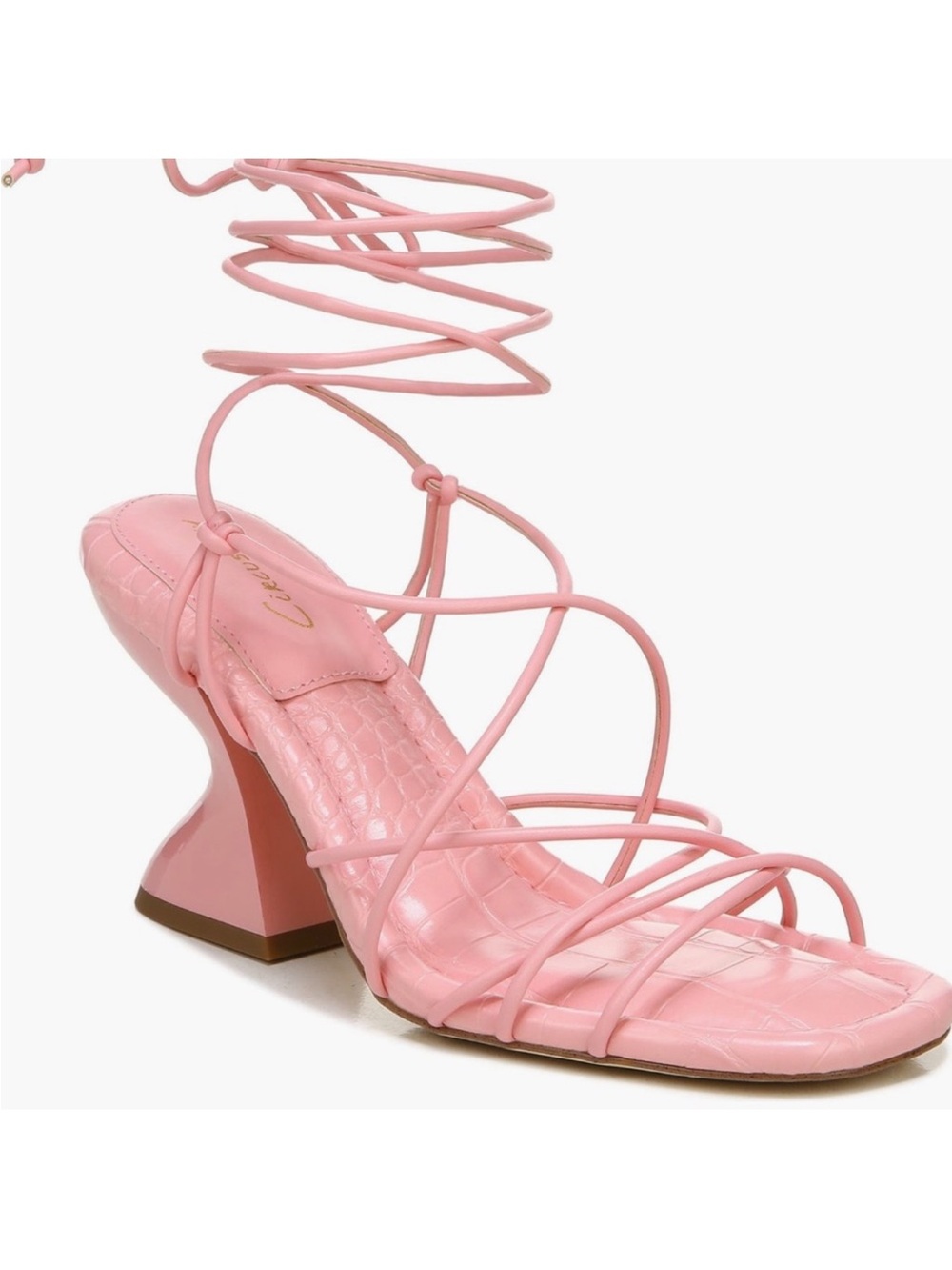 Pink Strappy Lace-Up Heeled Sandals by Sam Edelman…NWOB…SZ 7.5…SIMPLY GORGEOUS !